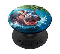 HIPPO FUNNY HIPPOPOTAMUS HIPPOS PopSockets Adhesive PopGrip