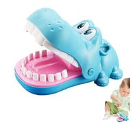 Hippo Game with Teeth - Interactive Mouth Biting Hand Kid Reaction G,AME | Random Challenge Fast Reaction Skill Training Board Game for Tailgate, Birthday, Christmas, Halloween Parties