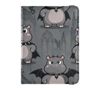 Hippo Gothic Passport Holder for Travel with Credit Card Holder Slots RFID Passport Book Holders PU Leather Travel Accessories for Women Men