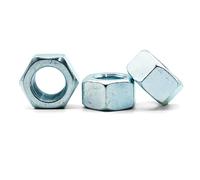Hippo Hardware 3/8" - 24 TPI UNF Hex Nuts Bright Zinc Plated BZP Imperial Fine Thread Hexagon Nut Grade 1 Steel (Pack of 10)