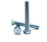 Hippo Hardware 3/8" Inch (3/8" X 1.1/2") UNF Hexagon Set Screws Fully Threaded Imperial Bolts with Fine Thread Grade 5 Steel Bright Zinc Plated BZP (Pack of 5)