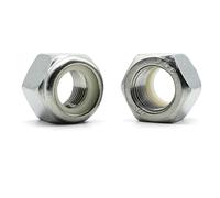 Hippo Hardware 5/16" - 24 TPI UNF Nyloc Nylon Lock Nuts Imperial Inch Fine Thread A2 Stainless Steel (Pack of 5)