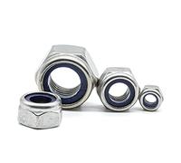 Hippo Hardware M10 (10mm) Nyloc Nuts Insert Nylon Lock Nuts Stainless Steel A2 Type T DIN985 (Pack of 10)