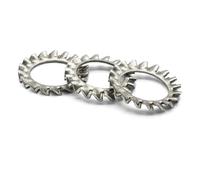 Hippo Hardware M24 (24mm) External Toothed Shakeproof Lock Washers Serrated Tooth Form A A2 Stainless Steel DIN6798 (Pack of 10)