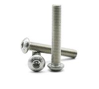 Hippo Hardware M4 (4mm X 22mm) Button Dome Head Allen Socket Screws A4 Marine Grade Stainless Steel Bolts (Pack of 100)