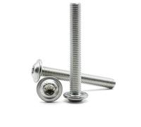 Hippo Hardware M4 (4mm X 45mm) TX Torx Flanged Socket Button Head Machine Screws with Star, 6 Lobe, Hexalobular Drive Type - A2 Stainless (Pack of 30)