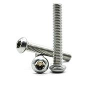 Hippo Hardware M8 (8mm X 22mm) TX Torx Socket Button Head Machine Screws with Star, 6 Lobe, Hexalobular Drive Type - A2 Stainless Steel Bolts (Pack of 10)