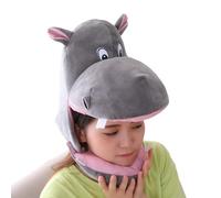 Hippo Hat - Plush Hippo Headwear | Plush | Animal Costume Hat for Adults and Children | Accessory for Dressing Up Parties with Fun Animals in Soft Material and Between