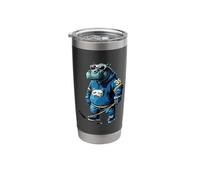Hippo Ice Hockey Player Stainless Steel Insulated Tumbler