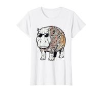 Hippo Japanese Tattoos Value Graphic T-Shirt, Women, White, M