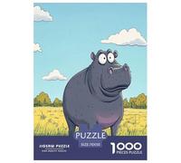 Hippo Jigsaw Puzzles Puzzle for Adults Kids. 1000 Pieces Whimsical Challenge Toy Educational Games Home Decoration for Educational Games Gifts 70x50cm/1000pcs