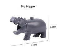(Hippo) Large Particles Animals Dinosaur Elephants DIY Farm Figures Kids Toys DIy Figures Big Size Building Blocks