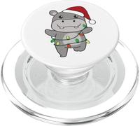 Hippo Merry Christmas Winter Hippos Christmas PopSockets PopGrip for MagSafe