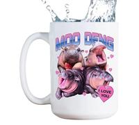 Hippo Mug, I Love You Mug, Cute Baby Hippo Coffee Mug,350ml Cute Baby Hippo Coffee Mug,Thailand Pygmy Hippo Coffee Mug,Stylish Hippo Pattern Ceramic Coffee Tea Cup