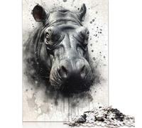 Hippo Natures Behemoth Puzzles for Adults 1000 Piece Puzzle for Teenager Age 12 Years Up Christmas Eve Gifts 1000pcs (38x26cm)