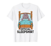 Hippo Official Sleepshirt Cute Bedtime Pajamas Nightgown T-Shirt