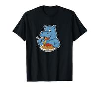 Hippo Pasta Cartoon T-Shirt