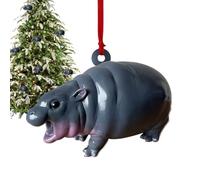 Hippo Pendant, Pygmy Hippo Pendant, Thai Hippopotamus Ornaments, Resin Hippo Toy, Small Animal Decorative Ornaments, For Fans