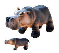 Hippo Plush Pillow Toy - Pygmy Hippopotamus Stuffed Animal Cushion, Decorative Accent Kids Room Sofa Nursery Bed, Cartoon Hippo Home Ornament | Gift Choice for Birthday Celebration Holiday Party