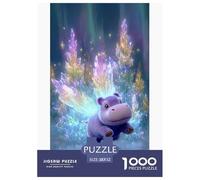 Hippo Puzzles 1000 Piece Challenge Toy Adults And Children Puzzle Game Educational Game Stress Relief Home Decoration Gift 52x38cm/1000pcs
