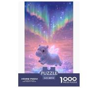 Hippo Puzzles 1000 Piece Challenge Toy Adults And over 12 Years Old Creative Puzzles Family Fun Jigsaws Puzzles Educational Play Home Decoration Gift 52x38cm/1000pcs