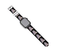 Hippo Reading Books Soft Silicone Watch Bands Replacement IWatch Straps 38mm 40mm 42mm 44mm