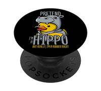 Hippo Rubber Duck Hippopotamus Duckling PopSockets Swappable PopGrip