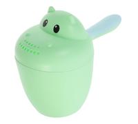 Hippo Shaped Baby Bath Rinser Cup in PP, Light Green, Easy Hold