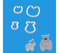 Hippo Shaped Cookie Mold - Hippo Shaped Biscuit Cutting Mold - Hippo Shaped Cake Decorating Mold - 4pcs/Set