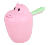 Hippo Shaped Shampoo Rinser for Baby Bath, Pink PP Material, Versatile and Entertaining Baby Bath Scoop Sprinkler