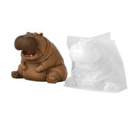 Hippo Silicone Mold - Figurine Mold | Cute Hippo Silicone Molds - for Holiday Home Decor, Crafts, Art, Plaster, Cement and Concrete