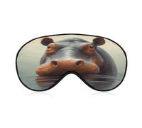 Hippo Sleep Mask Eye Mask Eye Masks for Sleep Sleep Masks for Women Men Travel Eye Mask Adjustable Sleeping Mask Sleep Mask Blackout Cute Sleep Mask
