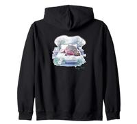 Hippo Sleeping in Bed: Tanzania Wildlife Design Zip Hoodie