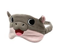 Hippo Sleeping Mask - Cosy Plush Fabric, Cute Animal Eye Cover, Comfortable Eye Mask for Relaxing Nap Time, Plush Sleeping Cover for Travel Flights or Relaxing Bedtime