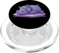 Hippo Sleeping Napping Hippo Sleep Lover Sleeping Animal PopSockets PopGrip for MagSafe