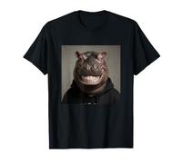 Hippo Smile Human Teeth Funny T-Shirt