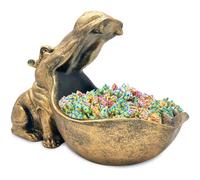 Hippo Statue Key Shell, Large Mouth Figure Key Bowl, Hippo Bowl Jewellery Storage Box, Hippo Sculpture, Table Decoration for Hallway, Living Room, Office, Decoration, Gifts, Gold