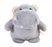 Hippo Stuffed Animal - 13.78x13.78x11.81 in Plush Hippopotamus Toy, Soft Cuddly Wildlife Doll, Durable PP Cotton Cushion, Cute Safari Nursery Decor | Huggable Animal Companion Gift for Kids A