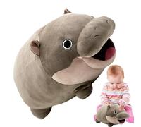 Hippo Stuffed Animal - Hippo Plush Toy | Cuddly Stuffed Doll For Children, Bouncing Pig Stuff Animal Doll, Companion Plush Toy For Boys Girls Birthday Christmas Nursery Home Bedside
