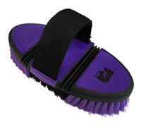 Hippo-Tonic Unisex Adult 700550 Softgrip Flexible Nylon Dandy Brush - Purple/Black, 19 x 9.5 cm