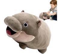 Hippo Toy - Bouncy Pork Pygmy Hippo, Cute Hippo Stuffed Animal Plush Toy | And Cuddable, Perfect For Bedtime, Playtime Or Nursery Decoration, Child Safe, Great Gift For Boys, M