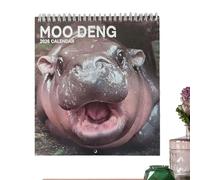 Hippo Wall Calendar, Monthly Calendar Wall-Mounted, Schedule Management Planner with Animal Illustrations for Kids Teens Students Teachers Adults Study Room Dormitory