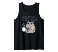 Hippo Woke Up Sexy As Hell Again Funny Coffee Tank Top