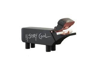 Hippo wooden figurine black Kay Bojesen