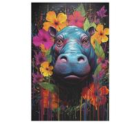 Hippo Wooden Puzzles for Adults,1000 Piece,Jigsaw Puzzle for Teens Brain Challenge 78×53cm