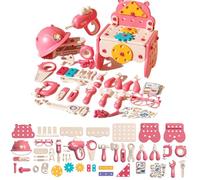 HippoAll inOneTool Hub DIY Montessori Tool Box Set, Diyative HippoAll inOneTool Hub DIY Montessori Tool Box Set, Montessori Hippo Tool Box Toy, Explore the Fun of Assembling (Pink92)