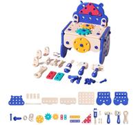 HippoAll inOneTool Hub DIY Montessori Tool Box Set, Diyative HippoAll inOneTool Hub DIY Montessori Tool Box Set, Montessori Hippo Tool Box Toy, Explore the Fun of Assembling (Blue60)