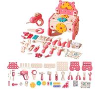 HippoAll inOneTool Hub DIY Montessori Tool Box Set, Diyative HippoAll inOneTool Hub DIY Montessori Tool Box Set, Montessori Hippo Tool Box Toy, Explore the Fun of Assembling (Pink82)
