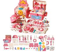 HippoAll inOneTool Hub DIY Montessori Tool Box Set, Diyative HippoAll inOneTool Hub DIY Montessori Tool Box Set, Montessori Hippo Tool Box Toy, Explore the Fun of Assembling (Pink218)