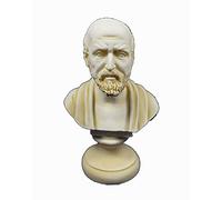 Hippocrates bust ancient Gr ather of Modern Medicine" aged sculpture